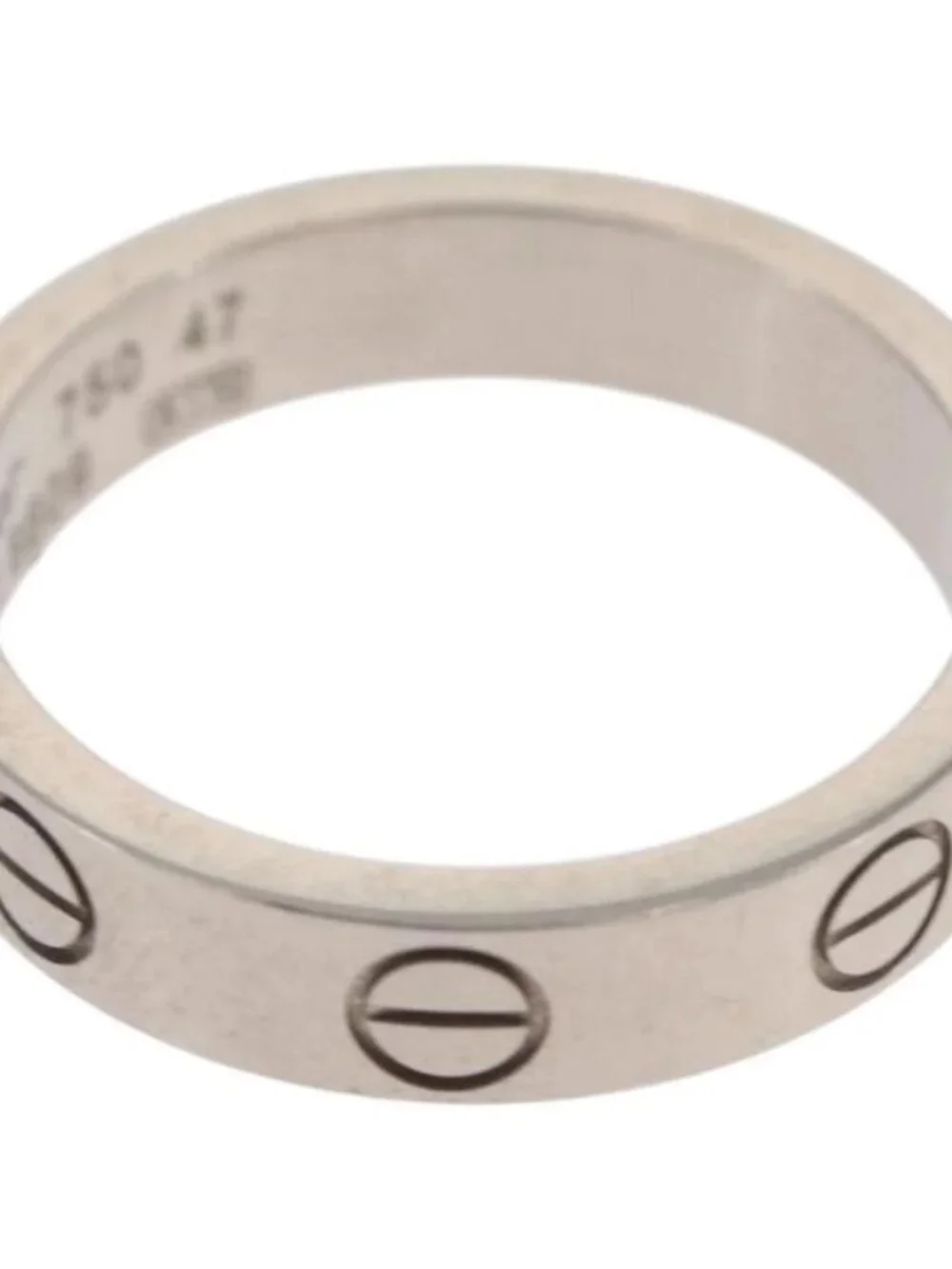 CARTIER Love Ring Ring 750 White gold Auth am10660SM